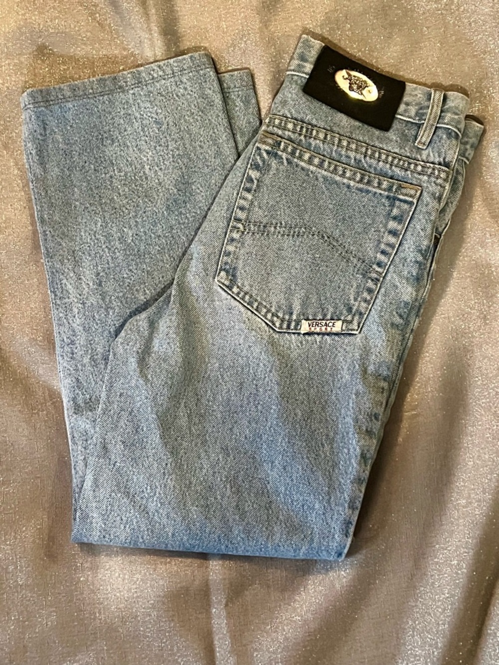Versace Straight Leg Jeans - Light Blue Wash